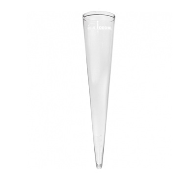 Vidrarias: Cone de Imhoff de Vidro Graduado - 1.000 Ml