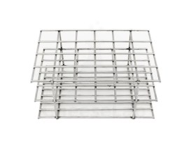 Estante De Arame Em Aço Inox - 40 Tubos - 25 Mm