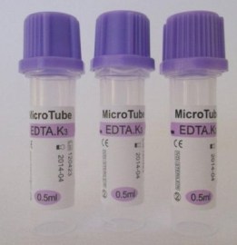 Tubo De Vácuo (Plástico) Micro EDTA 0,5 Ml - 50 Unid