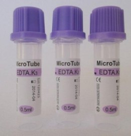 Tubo De Vácuo (Plástico) Micro EDTA 0,5 Ml - 50 Unid