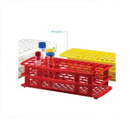 Estante Plastica Branca P.P Para 60 Tubos 16 Mm - Cral