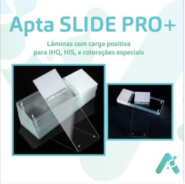 Immunoslide - Lâmina Para Microscopia Com Aderência Dupla, Silanizada + Carga Positiva - 50 Unid - Apta Biotech