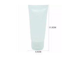 Frasco Bisnaga Plástica Natural 60 Gr Tampa Branca