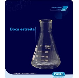 ERLENMEYER DE VIDRO BOCA ESTREITA - 2.000 ML