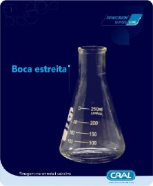 Erlenmeyer De Vidro Boca Estreita - 3.000 Ml
