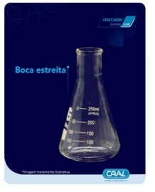 ERLENMEYER DE VIDRO BOCA ESTREITA - 500 ML