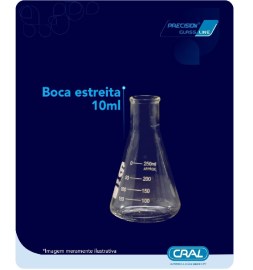 Erlenmeyer De Vidro Boca Estreita -10 Ml - Cral