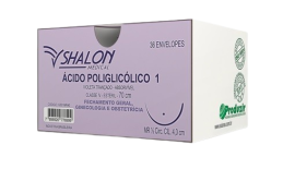 Fio De Sutura Ácido Poliglicólico Aparelho Digestivo  3-0 - Ag 3/8 - 70 Cm (3.0 Cm) - 36 Unid - Shalon