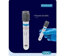 Tubo De Vácuo (Plástico) Com Fluoreto - 4 Ml - 100 Unid