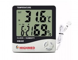 Termo-Higrômetro Digital De Parede E Mesa Com Sensor Externo - HM-02