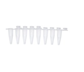 Microtubo Pcr 200ul Em Tiras 8x Tampa Flat Anexada Livre De Dnase E Rnase E Inibidores De Pcr - 120 Und - Kasvi