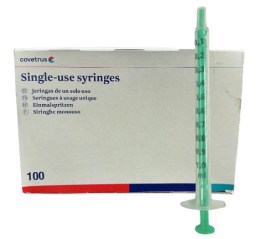 Seringa Descartável Slip Sem Borracha No Embolo Estéril - 1 Ml - 100 Unid - Covetrus