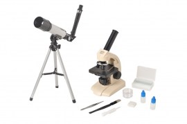 Microscópio Biológico Monocular 70x À 400x + Luneta 90x - TEL-6031