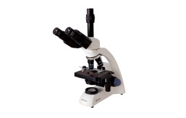 Microscópio Biológico Trinocular Com Ampliação De 40x Até 1000x Iluminação Led E Suporte Para Bateria Recarregável - TIM-18T