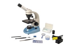 Microscopio Biológico Monocular Com Ampliação De 40x Até 640x E Iluminação Em LED - TIM-600