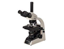 Microscópio Biológico Trinocular Com Cinco Objetivas E Aumentos De 40x, 100x, 200x, 400x E 1000x Objetiva Plana Infinita E Iluminação LED 5W - TNB-41T-PL