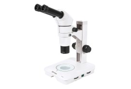 Microscópio Estereoscópico Binocular Com Objetiva Zoom 0.8x ~ 8x, Iluminação Transmitida E Refletida LED 2W - TNE-100B