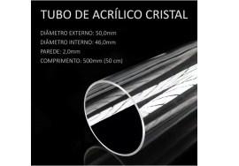 sourcing map Acrilico Tubo Rigido Rotondo Tubo Trasparente