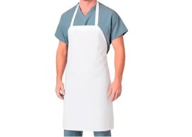 Avental De Pvc - 1,20 X 0,70 X 0,23 Mm Com Fivelas De Engate - Ca 37729 - Branco