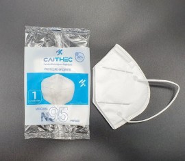 Máscara De Proteção Facial PFF2 (S) N95 Com Clip Nasal - 1 Unid - Caithec