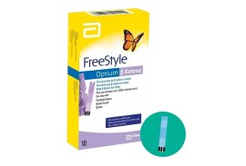 Tiras Para Teste De Glicemia De Cetona No Sangue Freestyle Optium - 10 Und - Abbott