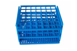 Estante Plástica Para 49 Tubos De 13 Mm Azul - Proclin