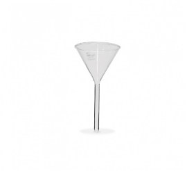 FUNIL DE VIDRO LISO HASTE LONGA - 7,5 CM