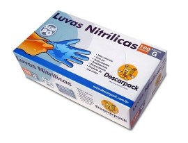 Luva de Procedimento Nitrílica Azul - Extra Pequena - 100 Unid - Descarpack