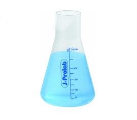 ERLENMEYER DE PLÁSTICO GRADUADO SEM TAMPA - 500 ML