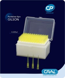 Rack Com 96 Ponteiras Amarelas Tipo Gilson - 0-200 Ul - Cral