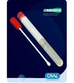Swab Plástico Com Meio Cary Blair Estéril - 100 Unid - Cral
