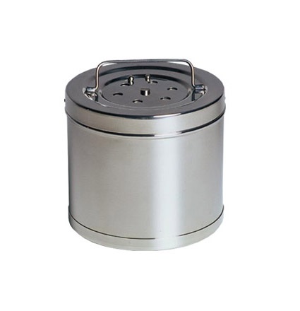 TAMBOR EM AÇO INOX COM TAMPA PERFURADA E ALÇA - 19.000 ML